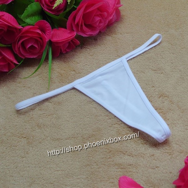 エロ下着の通販商品：シンプルTバックG3018・白・イメージ写真１