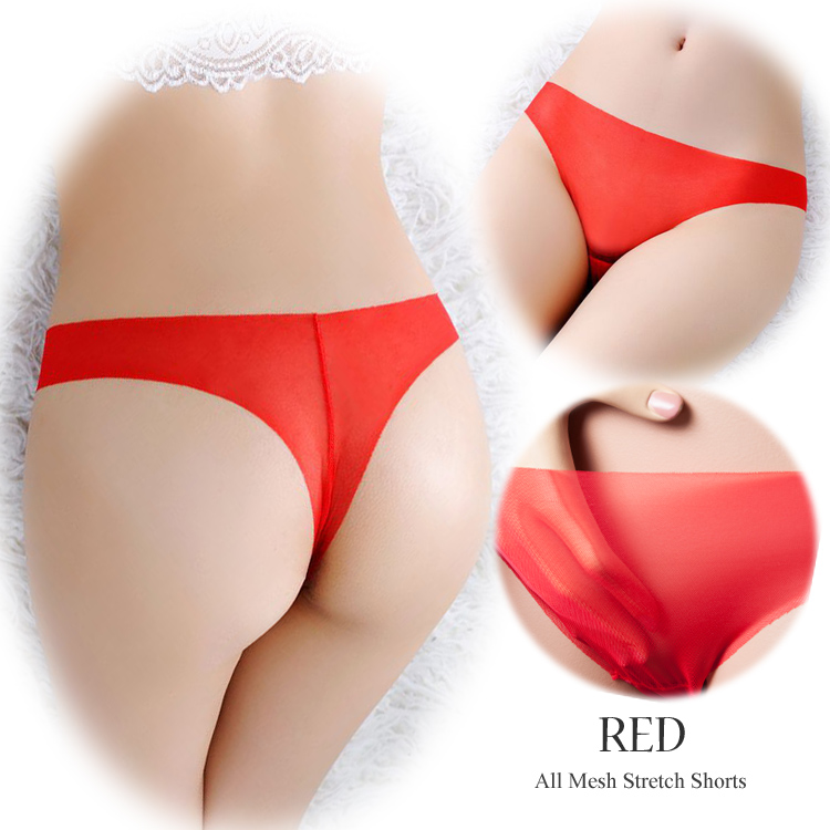 エロ下着の通販商品：透ける・伸びる・薄い！Tバック・赤E5277・イメージ写真