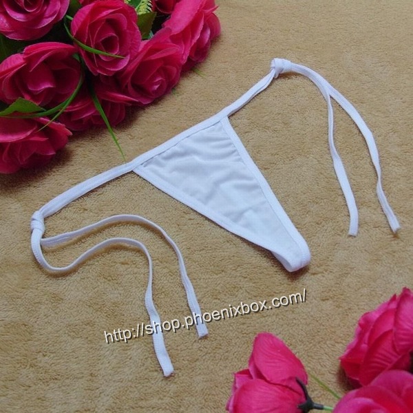 エロ下着の通販商品：サイド結ぶ・紐パンショーツ・G3017・白・イメージ写真